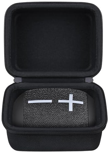 Elonbo Carrying Case ​for Ultimate Ears WONDERBOOM 4/3/2 Portable Outdoor Bluetooth Waterproof Speaker, WONDERBOOM 4 Wireless Speaker Travel Storage Cover, Extra Mesh Pocket Fits Charging Cable,Black