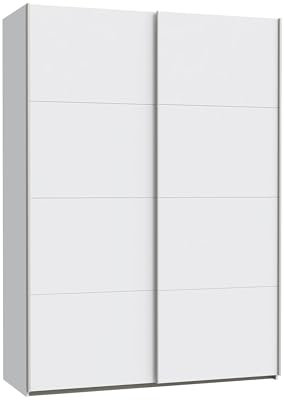 Homely | Armario de Puertas correderas DOMY 150 | Acabado Laminado sintético Color Blanco Mate | Medidas 150x61,2. Altura 210 cm. | Diseño Funcional