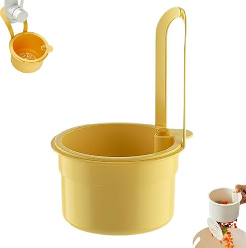 Faucet Hanging Strainer, Kitchen Sink Strainer Basket,Adjustable Sink Filter Tray Tap,Plastic Kitchen Sink Drain Basket,Easy Drain Filter with Bottom Release for Dish Scrapping Food Waste Leftovers