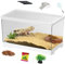 Terrarium Komplettset, Reptilienbecken, Komplett-Set Schildkröten-Terrarium, Mit Drainage Für Wasserschildkröten & Reptilien, Ideal Für Geckos, Schlangen & Amphibien