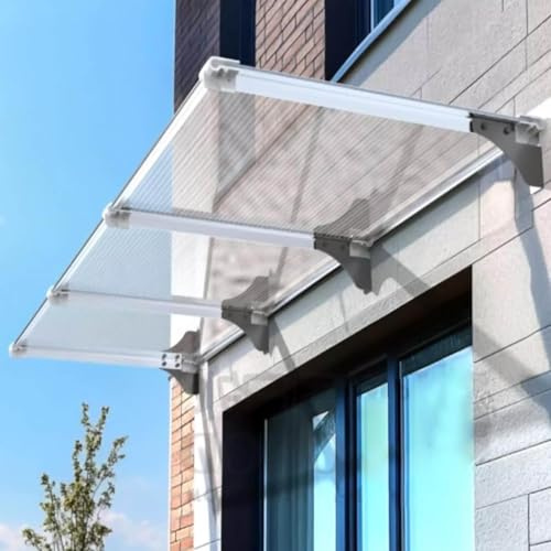 Terrasse Toit Abri Banne Protection,Auvent de Porte et Fenêtres Extérieure,Auvent Marquise d'Entrée de Bloc UV,Convient pour l'arrière-Cour, Le Porche, Le Patio,A01,150x200cm/59 x79