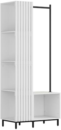 Vicco Garderobe Zinto, Weiß, 80 x 187 cm | mit 5 Ablagefächern, zur Wandmontage geeignet für platzsparende Aufbewahrung
