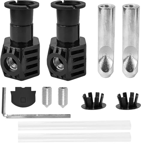 WC Befestigungsset Universal, Toilette Befestigungsset für Wandhängende & Intelligente Toiletten, Stabilies Montageset mit Dichtung – Komplettset zur Toiletteninstallation (Schwarz)