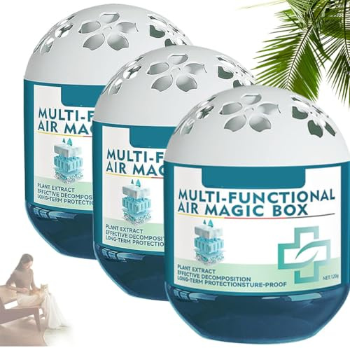 Indoor Luftreinigung Staub Entfernung Magic Box, Luftreinigung für Innenräume Staubentfernung Magic Box, Multi-functional Air Magic Box, 120g,Plant Extract Formula (3PC)