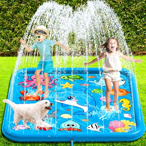 Sprinkler Wasserspielmatte Kinder, 67/170cm, Aufblasbar