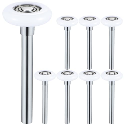 Alipis 8 Rouleaux de Porte de Garage en Nylon Silencieux 45 Mm avec Roulement de Précision, Roulettes de Remplacement Robustes pour Portes Sectionnelles et Coulissantes, Kit de 8 Pièces