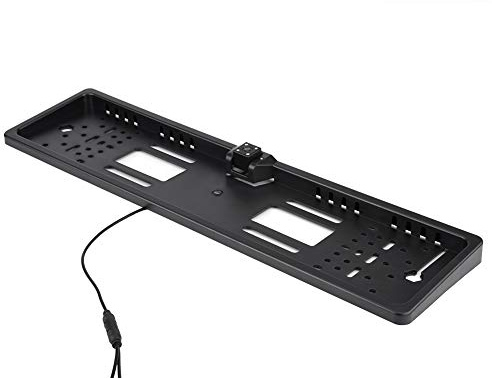 Fydun 170° Weitwinkel-4-LED-Nachtsicht-Rückfahrkamera mit Nummernschild für Sicheres Parken – wasserdichte Kfz-Kamera für Europäische Nummernschilder
