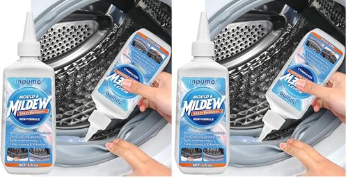 Inpumo Mould Remover Gel, Deep Cleaning Gel for Household Mould and Mildew, Removes Stains from Toilet, Washing Machine, Bathroom Seal, Kitchen Sink, Tile Grout (2 Pack)