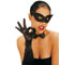 NET TOYS Augenmaske Papillon schwarz Karneval Masken Augen Maske Karnevalmaske Faschingsmaske Fasching