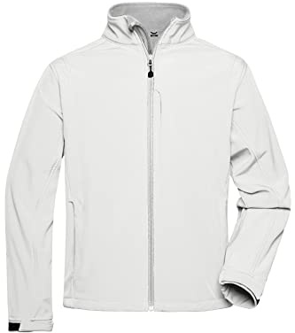 James & Nicholson Herren Softshell Jacke - Klassische Softshelljacke mit TPU Membran | Farbe: off-white | Grösse: S