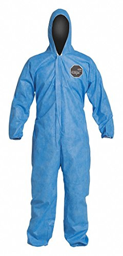 DuPont PB127SBU3X002500 ProShield 10 Coverall with Standard Fit Hood/Elastic Wrists & Ankles/Elastic Waist/Serged Seams, Blue, 3X-Large