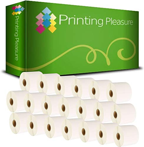 Printing Pleasure 20 x Zebra 72mm x 36mm Compatible Direct Thermal Labels for Zebra Type Printers | 1000 Labels per Roll