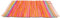 Bestlivings Flickenteppich 160 x 230 cm aus handgewebter Baumwolle in Orange - Coral, viele Variationen