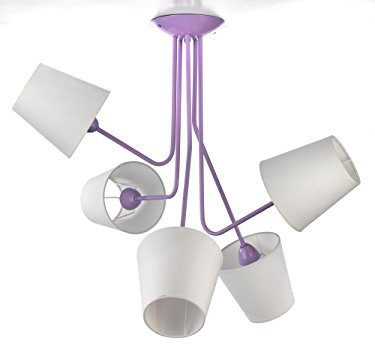Onli 4780/PL5 Plafoniera con Paralumi E14, 6 W, Viola, 70 x 75cm