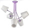 Onli 4780/PL5 Plafoniera con Paralumi E14, 6 W, Viola, 70 x 75cm