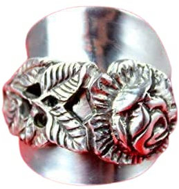 Blumen Ring 800er Silber Besteckschmuck Ring, ca. 64 (20,5)