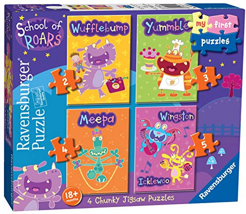 Ravensburger School of Roars - My First Jigsaw Puzzles (2, 3, 4 & 5pc) Toddler Toy for Kids 18 Months and Up