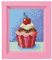 Pixel P31228 Mosaik Geschenkverpackung Cupcake, Pixelbild mit Rahmen, kinderleichtes Stecksystem, ohne Bügeln und Kleben, Steinchen aus Biokunststoff