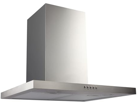 Amica Dunstabzugshaube 60 cm Kaminhaube Edelstahl KH 17801-1 E | Abluft/Umluft, 638 m3/h, 3 Stufen, LED Beleuchtung, Drucktasten, Aluminium Fettfilter, 49-67 dB