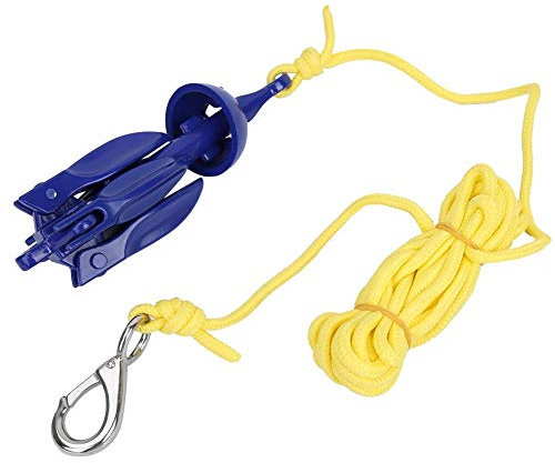 Delaman Kit Fibbia Corda di Ancoraggio, Accessorio Gonfiabile Pieghevole per Canoa Kayak in Alluminio Durevole