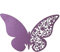 DEWIN Farfalle Segnaposto, Carta di Nome del Posto di Fiori di Farfalla Come Bicchiere di Vino, Tavolo, Biglietto da Visita (Viola)