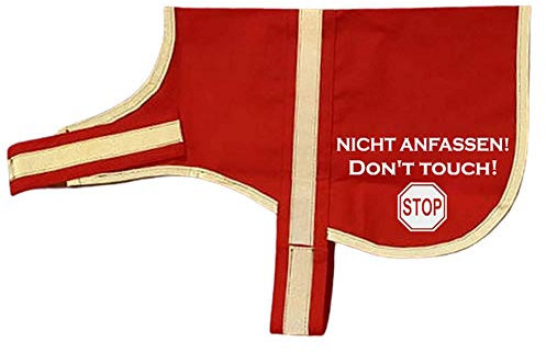 reflektierende Weste Leuchtweste Kenndecke Kennweste mit Reflektor für Hunde Nicht anfassen don't touch