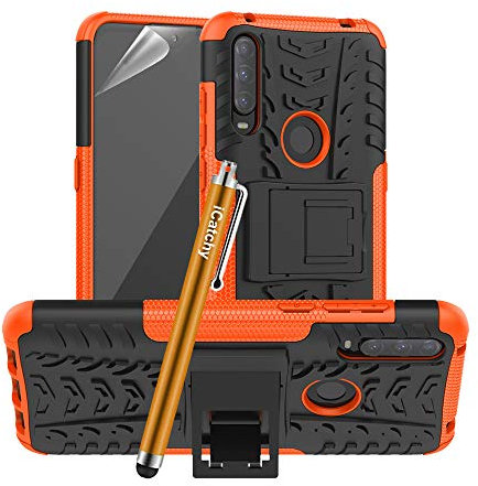 iCatchy Funda para Alcatel 1S/3L 2020, Resistente, Resistente, de Doble Capa, híbrida, a Prueba de Golpes, Compatible con Alcatel 1S/3L 2020 (Naranja)