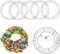 MTB Wire Wreath Rings Wire Wreath Frame for Christmas Party Decoration 14 Green, Pack of 5
