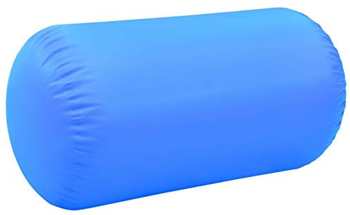 Tidyard Aufblasbare Gymnastik-Rolle mit Pumpe Aufblasbare Luft Rollen, Yoga Gymnastic Zylinder, Gym Air Barrel, Airtrack Übung Spalte 120x90 cm PVC Blau