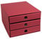 PresentFill® Schubladenbox Pappe Bordeaux - 100% Recycling Karton - Made in Germany - Schubladenturm für DIN A4 Papierablage - stabil stapelbar - Büro Schreibtisch Organizer – Ablagebox - Ordnungsbox
