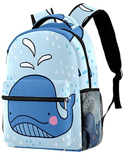 Casual Daypack Rucksäcke Blue Wave Rucksack für Frauen Büchertasche Hohe Kapazität Reise Schultertaschen, Mehrfarbig-8