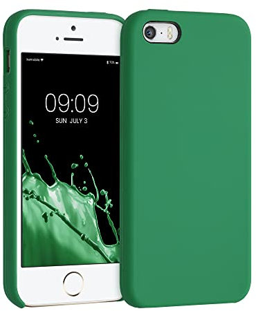 kwmobile Case Compatible with Apple iPhone SE (1.Gen 2016) / iPhone 5 / iPhone 5S Case - TPU Silicone Phone Cover with Soft Finish - Pixie Green