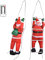 Alomejor Weihnachtsmann Kletterseil LED Christbaumkugel Weihnachtsmann Weihnachtsfigur Ornament Dekoration Geschenke für Weihnachtsbaum Haustür Dekoration(90cm Bunte Lichter mit Fernbedienung)