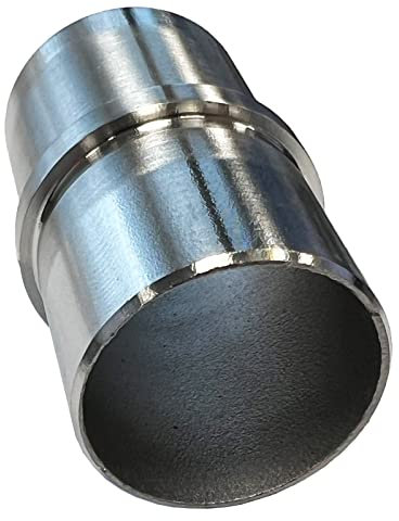 Blech + Profil Edelstahl Verbindungsstück mit Steg für 42,4x2mm Geländer Verbinder Handlauf