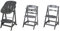 roba Born Up Treppenhochstuhl, Set 2in1, Graphite gesteppt', Hochstuhl mit Liegefunktion, ab Geburt