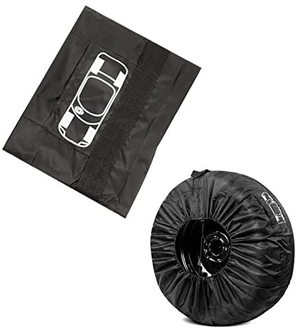 Housse Roue de Secours, Housse de Pneu Voiture, Housse de Protection Pneu, Protections de Roue de Pneu Auto, Housse de Pneu de Rechange, 13-18(Diamètre dans Les 66CM)