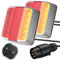 AUTOUTLET 2X Luces Traseras para Remolques, Iluminación del Remolque, Cable 7,5m con Luz de Matrícula, Montaje de Tornillos, Luz Trasera 12V 18 LED para Camión, Remolque, Van Caravan Homologado