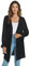 Famrrifuu Cardigan Donna Lungo Kimono Leggero Elegante Boho Copricostume Mare Maniche Lunghe Casual Cardigan,Nero,S
