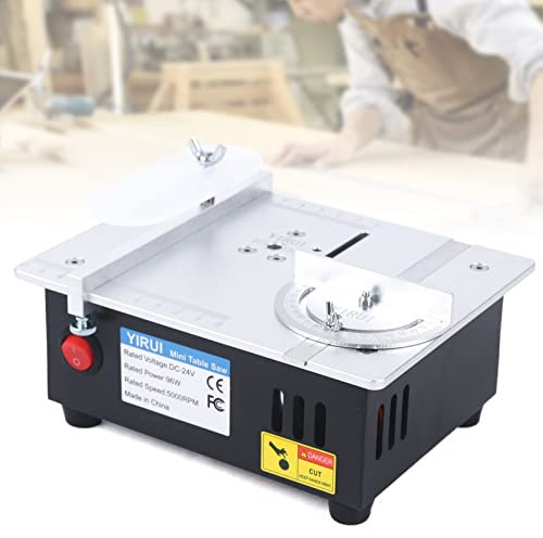 KenSyuInt Mini Scie Circulaire de Table Multifonction 96 W - Scie de Table Portable - Pour le Travail du Bois - 5000 tr/min