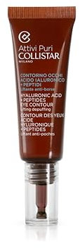 Collistar Reine Wirkstoffe Augenpflege Hyaluronsäure + Peptide – Konzentriertes Gel-Serum gegen Tränensäcke, Augenringe, Müdigkeitsanzeichen und feine Linien, für alle Hauttypen, 15 ml