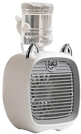 Ventilador de aire acondicionado pequeño – Ventilador de nebulización de aire acondicionado recargable ajustable – Ventiladores de nebulización portátiles con batería de gran capacidad, ventiladores