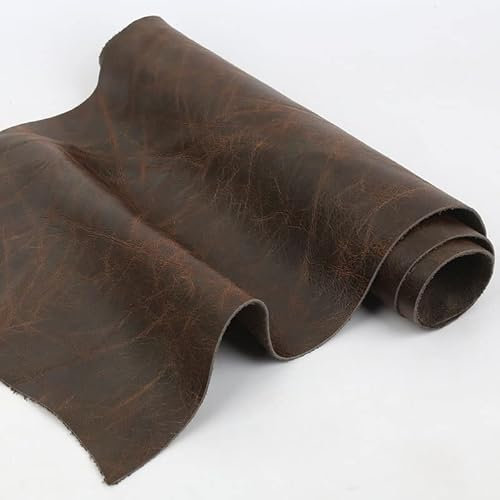Braunes Retro-Rindsleder, rohes Leder, Sofa, Möbel, Verfärbung, Hauptschicht, Öl, Wachs, echter Lederstoff