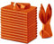 VACVELT Satin-Servietten, gebranntes Orange, 43,2 x 43,2 cm, für Hochzeit, elegantes Abendessen, quadratische Tischdekoration, Restaurant, Bankett, Abschlussfeier, gewellter Seidentuch, 12 Stück