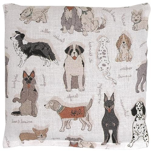 Bio-Dinkelkissen 12x12cm - Bio Füllung & Bio Stoff Liebe Hunde - Wärmekissen & Kältekissen Körnerkissen