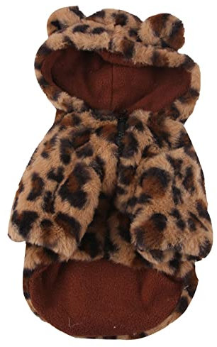 Hundejacke Winter Mode Winter Warme Luxuriöse Plaid Plus Größe Damen Top Jacke Kurze Faux Mäntel Katzen Hunde Leoparden Kleidung Lustige Kleidung Zubehör Hunde Kleidung warme Hundepullover (A, S)