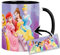 Disney Princess Belle Ariel Jasmine Pocahontas Cinderella Snow White Tasse Innen & Henkel Schwarz Keramikbecher Mug