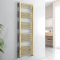 EMKE Towel Rail Radiator Gold, Heated Towel Rail for Bathrooms 1600 x 500mm, Modern Straight Towel Radiator Versatile Wall/Floor Mounted Bathroom Radiators