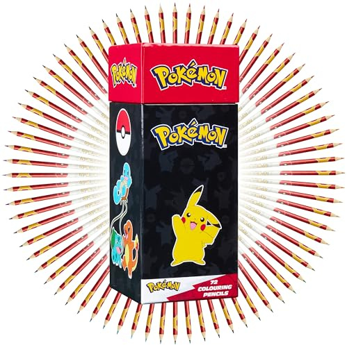 Pokémon Matite Colorate Set di 72 Pikachu Colori a Matita Materiale Scolastico Set Colori per Disegno Schizzi Anime Regalo Bambino