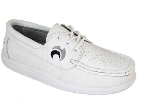 Henselite Men's Team Wide Fitting Lawn Bowls Shoe (White, UK Footwear Size System, Adult, Men, Numeric, Wide, 8)