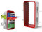 Wigmoa OYO-1 15.8INCH Game Storage Tower - PS5/Xbox Series/Switch Compatible, 18 Disc Organizer with 4 Controller Holder, Red/White